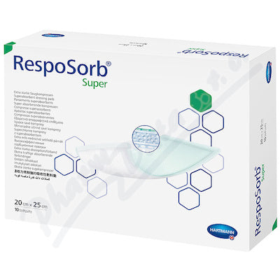 RESPOSORB SUPER Wound Dressing 20 X 25 cm, 10 pcs