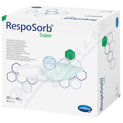 RESPOSORB SUPER Wound Dressing 20 x 40 cm, 10 pcs