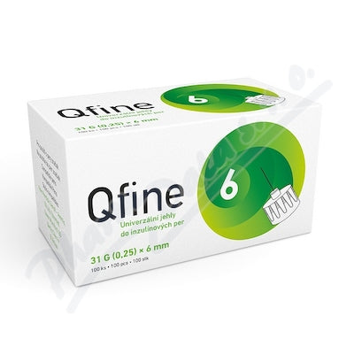 QFINE NEEDLES FOR ALL INSULIN PENS 31 G /0,25 mm X 6 mm, 100 pcs