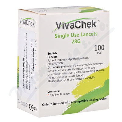 VIVACHEK Single Use LANCETS 28G - 100 pcs