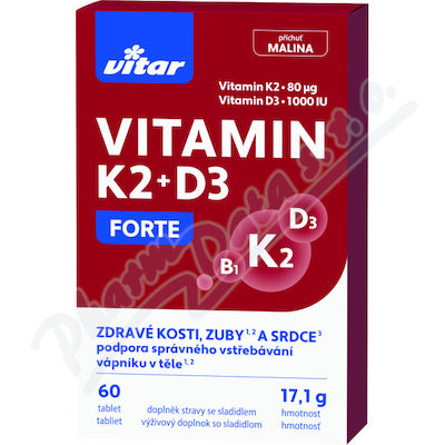 Vitar Vitamin K2+D3 Forte 60 tablets