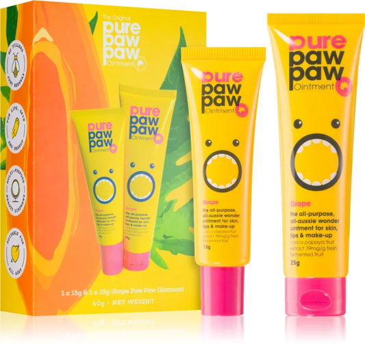 Pure Paw Paw Grape Lip balm set