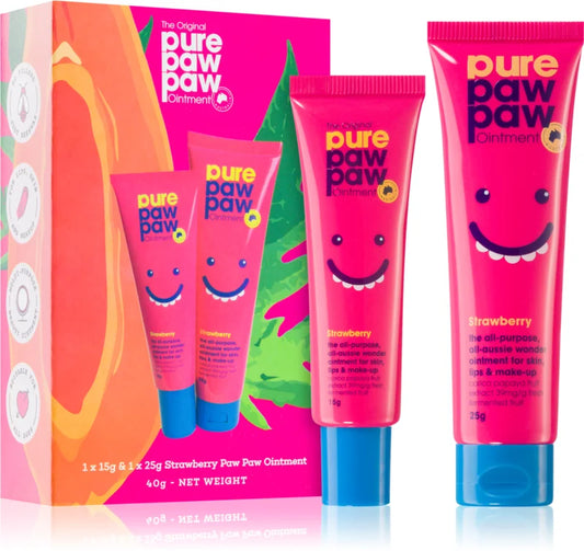 Pure Paw Paw Ointment Strawberry lip balm set