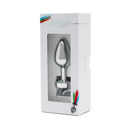 Rimba Pisa Butt Plug with LED Lights Silver