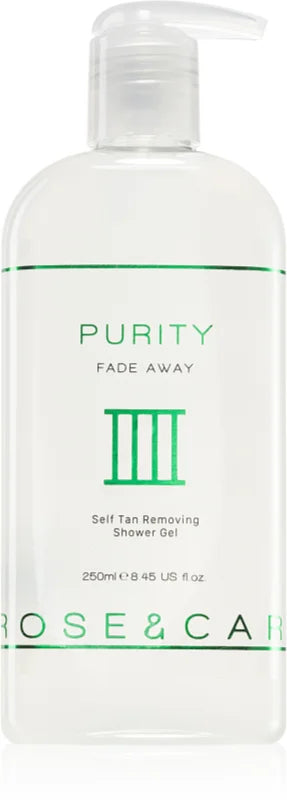 Rose & Caramel Purity Self tan removing shower gel 250 ml