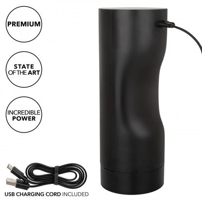 CalExotics Bionic Sucking and Vibrating Masturbator Black