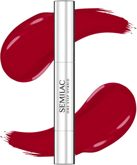 Semilac One Step Hybrid Marker gel nail polish shade S550 Pure Red 3 ml