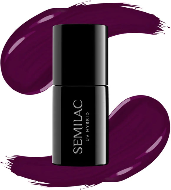 Semilac UV Hybrid Allure gel nail polish shade 083 Burgundy Wine 7 ml