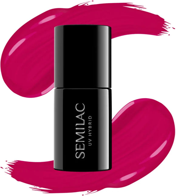 Semilac UV Hybrid Tropical Drinks gel nail polish shade 103 Elegant Raspberry 7 ml
