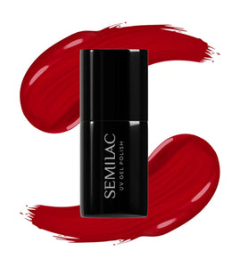 Semilac UV Hybrid Valentines gel nail polish shade 345 Gorgeous Red 7 ml