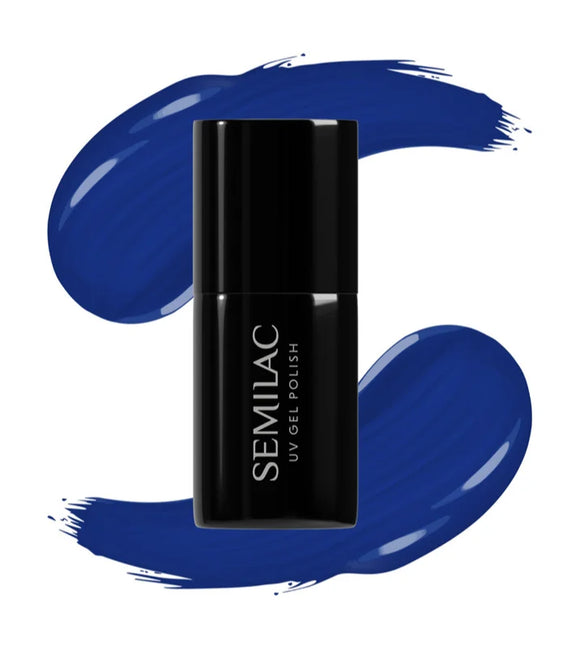Semilac UV Hybrid X-Mass gel nail polish shade 308 Festive Blue 7 ml