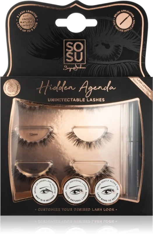 SOSU Cosmetics Hidden Agenda Undetectable Lashes set