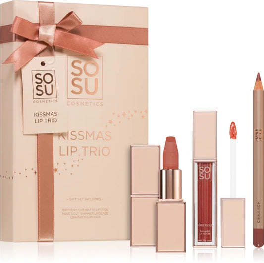 SOSU Cosmetics Kissmas Lip Trio gift set 3 pcs