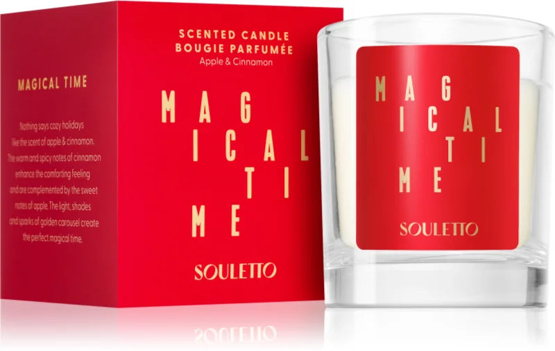 Soulette Magical Time Apple & Cinnamon scented candle 65 g