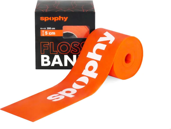 Spophy Floss Band compression therapy rubber Orange, 5 cm x 2 m