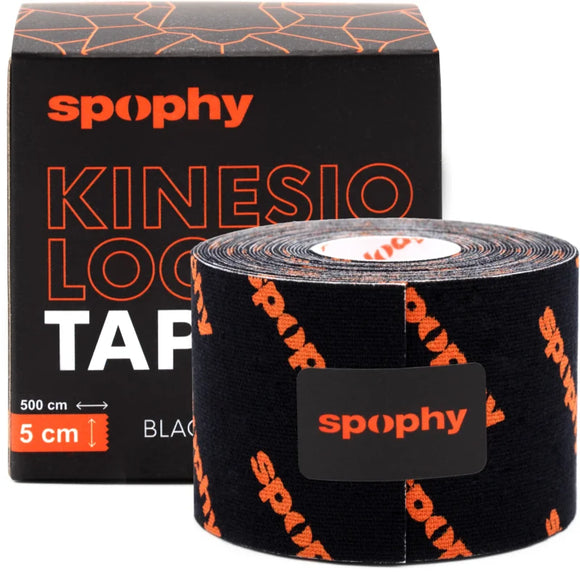 Spophy Kinesiology Tape Black, 5 cm x 5 m