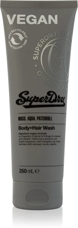 Superdry Moss. Aqua. Patchouli. Body + Hair Wash 250 ml