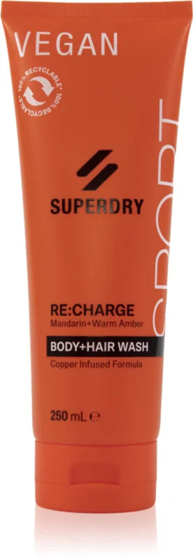 Superdry RE:charge Body + Hair Wash 250 ml