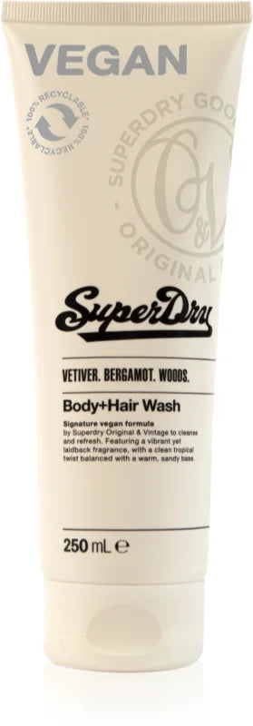 Superdry Vetiver. Bergamot. Woods. Body + Hair Wash 250 ml