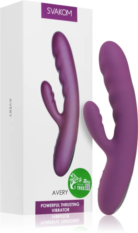 Svakom Avery Powerful Thrusting vibrator Lilac 19.5 cm