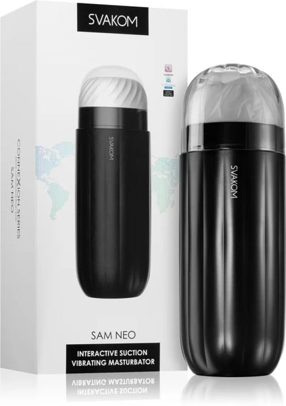 Svakom Sam Neo Interactive Suction Vibrating Masturbator 23 cm