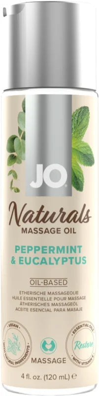 System JO NATURALS PEPPERMINT & EUCALYPTUS massage oil 120 ml