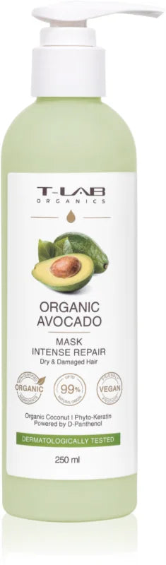 T-LAB Organics Organic Avocado Intense Repair Mask 250 ml