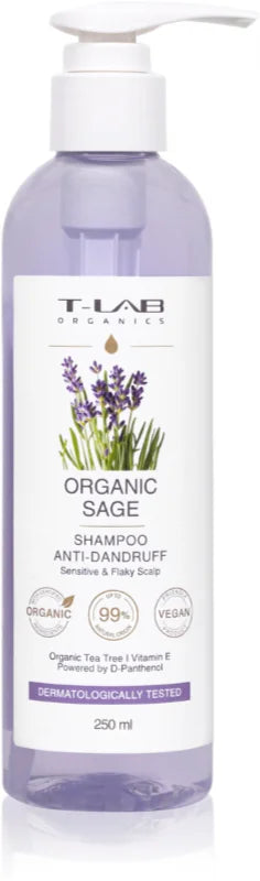 T-LAB Organics Organic Sage Anti-Dandruff Shampoo 250 ml