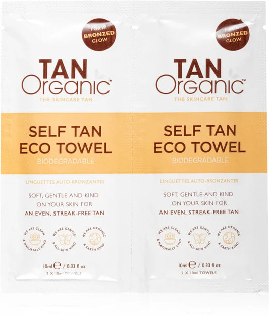 Tan Organic Self Tan Eco Towel 2 x 10 ml