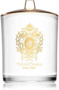 Tiziana Terenzi Arethusa White Glass scented candle with wooden wick 500 g