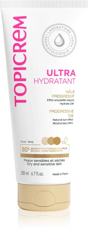 Topicrem UH BODY Ultra-Moisturizing Progressive Tan 200 ml