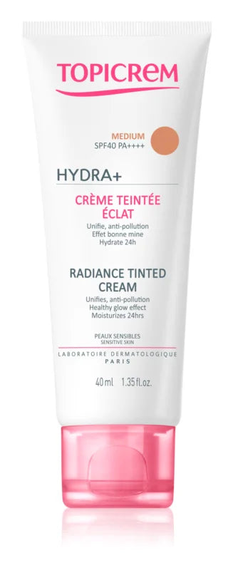 Topicrem UH FACE HYDRA+ Radiance Tinted Cream Medium 40 ml