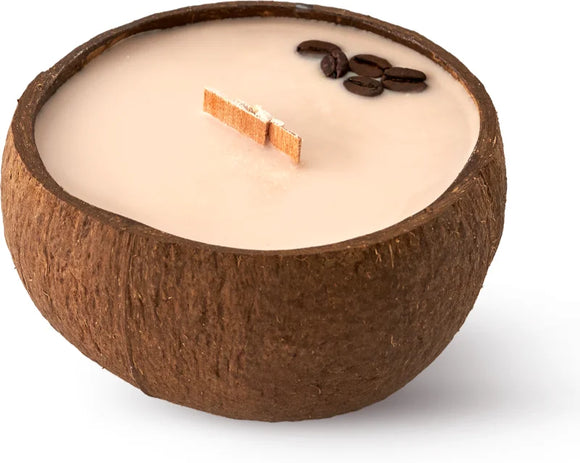 Tropicandle Coffee Mocha scented candle with wooden wick 350 ml