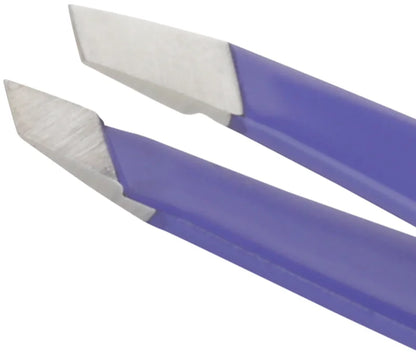 Tweezerman Mini Slant tweezers with travel case Lavender 1 pc