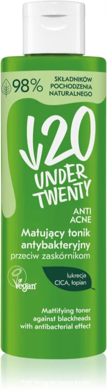 Under Twenty ANTI! ACNE cleansing and mattifying tonic against blackheads 200 ml