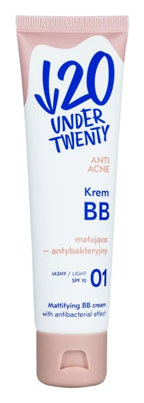 Under Twenty ANTI! ACNE BB cream SPF 10 shade 01 Light Beige 60 ml