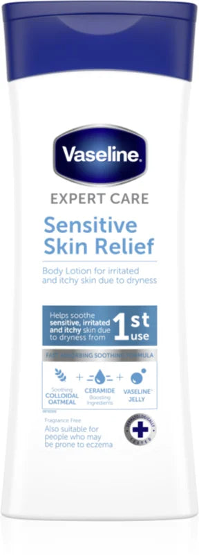 Vaseline Sensitive Skin Relief moisturizing body lotion for dry and itchy skin 400 ml