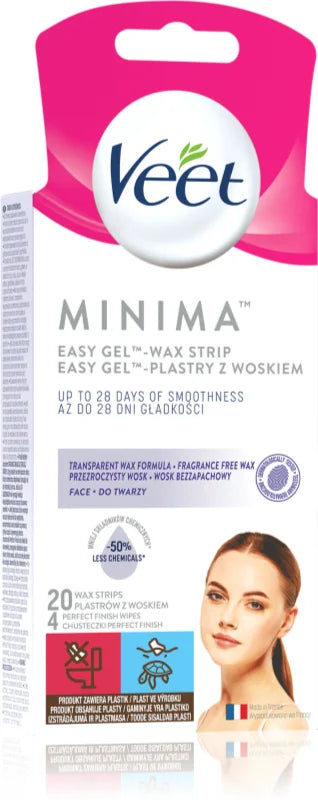 Veet Minima Hypoallergenic Easy Gel Wax Strip 20 pcs