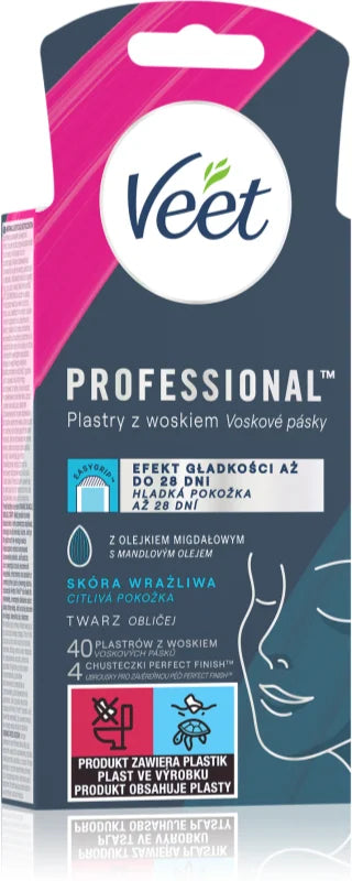 Veet Professional wax facial tapes 40 pcs