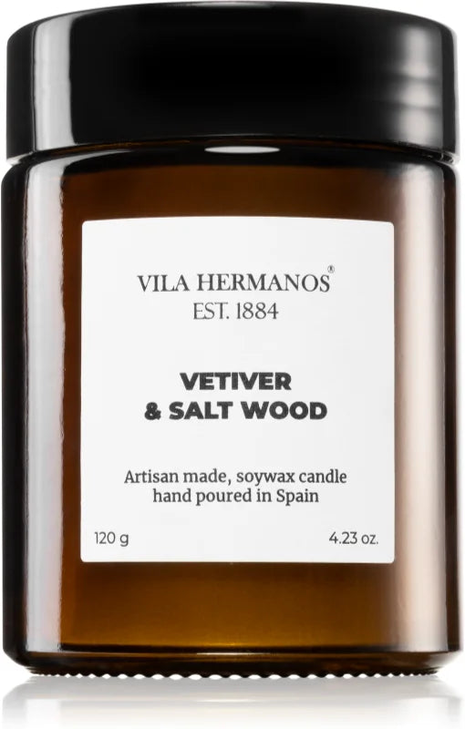 Vila Hermanos Apothecary Vetiver & Salt Wood scented candle 120 g