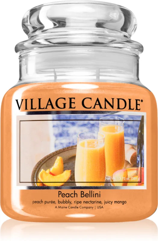Village Candle Peach Bellini scented candle 389g