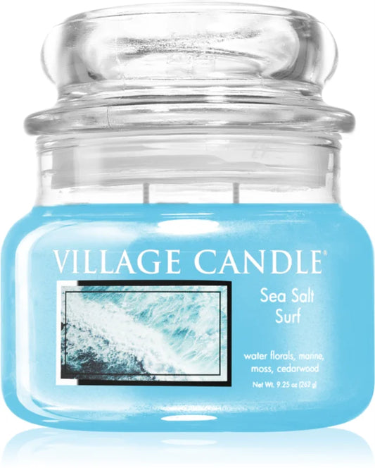 Village Candle Sea Salt Surf scented candle (Glass Lid) 262 g