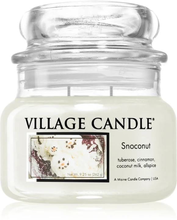 Village Candle Snoconut scented candle (Glass Lid) 262g