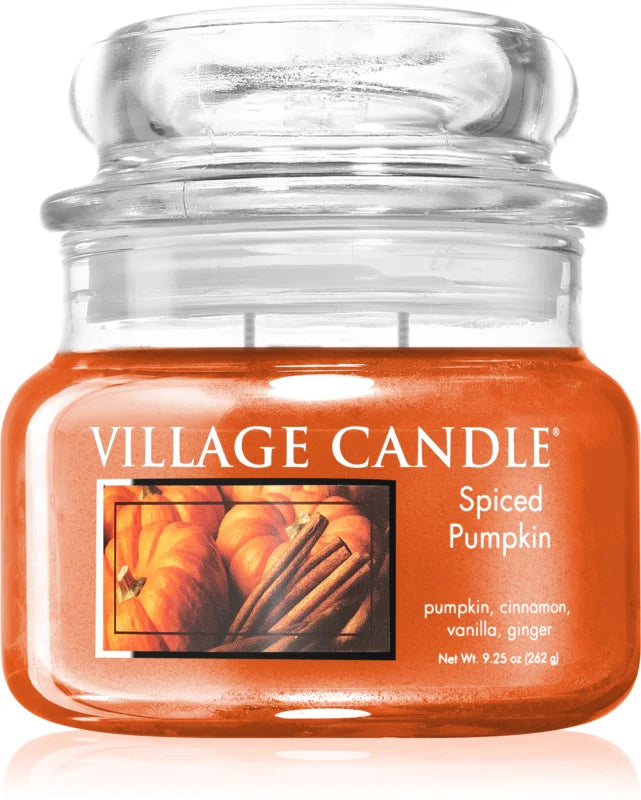 Village Candle Spiced Pumpkin scented candle (Glass Lid)