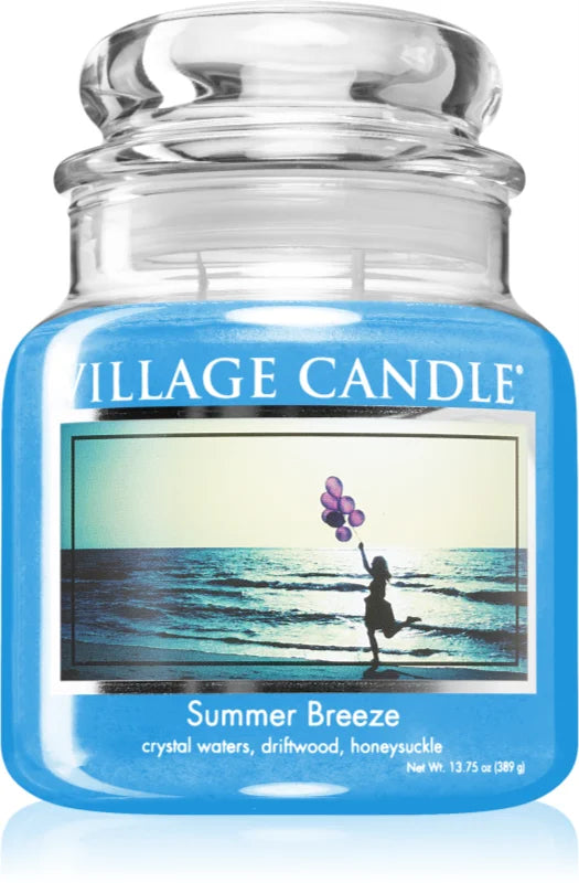 Village Candle Summer Breeze scented candle (Glass Lid)