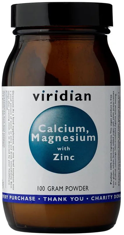 Viridian Nutrition Calcium, Magnesium with Zinc 100g powder