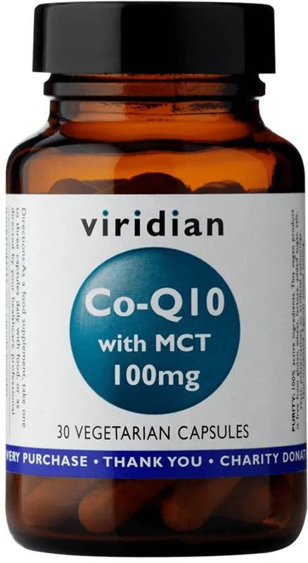 Viridian Nutrition Co-enzyme Q10 with MCT 100 mg 30 capsules