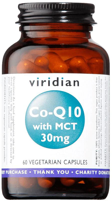 Viridian Nutrition Co-enzyme Q10 with MCT 30 mg 60 capsules