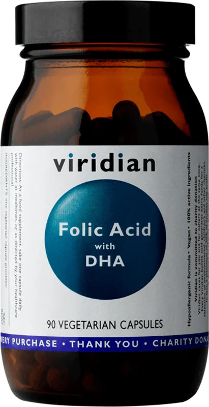 Viridian Nutrition Folic Acid with DHA 90 capsules