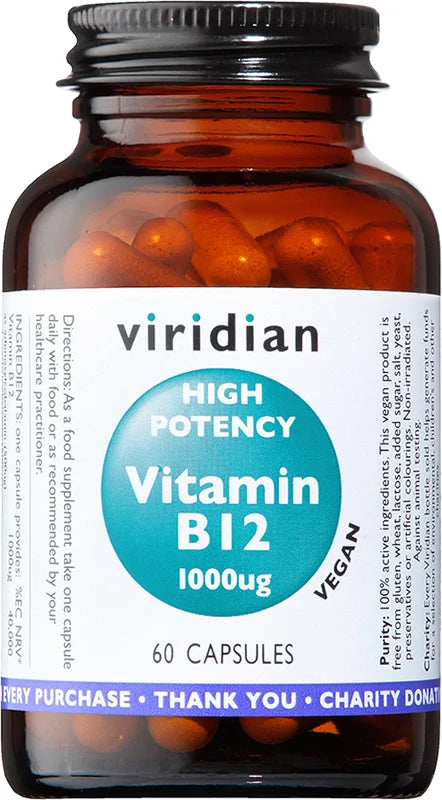 Viridian Nutrition High Potency Vitamin B12, 1000ug 60 capsules